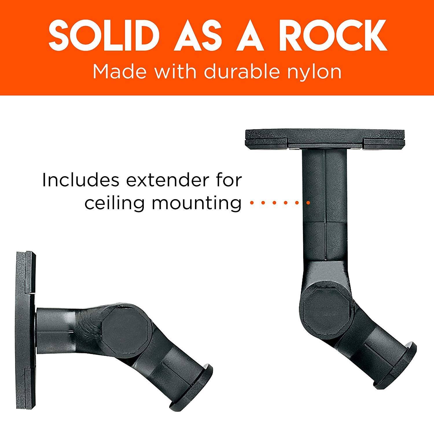 SOLID AS A ROCK
Made with durable nylon
Includes extender for ceiling mounting
