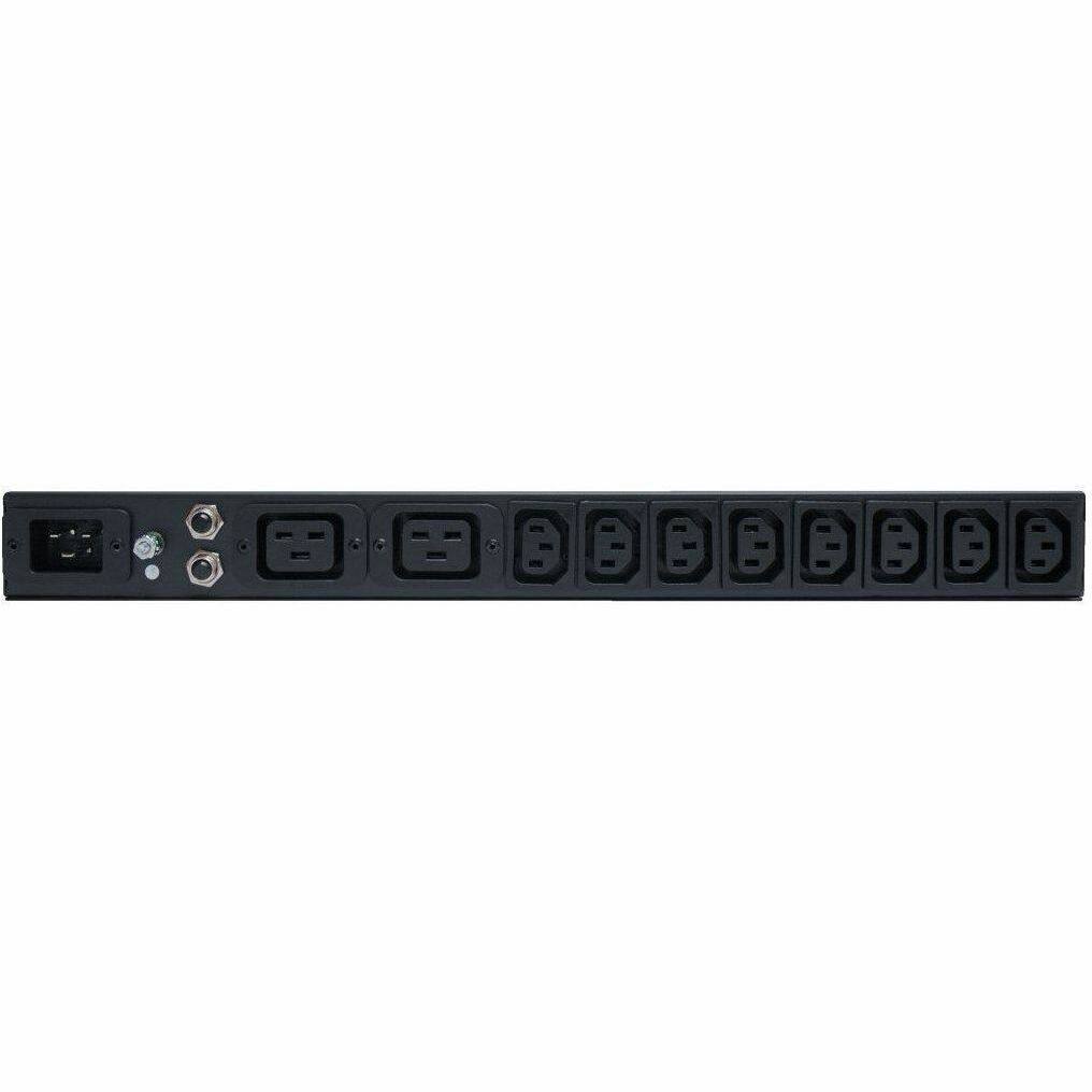 Alt View 1. Tripp Lite - Tripp Lite by Eaton PDU 1.9-3.8kW Single-Phase 120-240V Basic PDU 14 Outlets (12 C13 & 2 C19) C20 16A Input 1U - black.