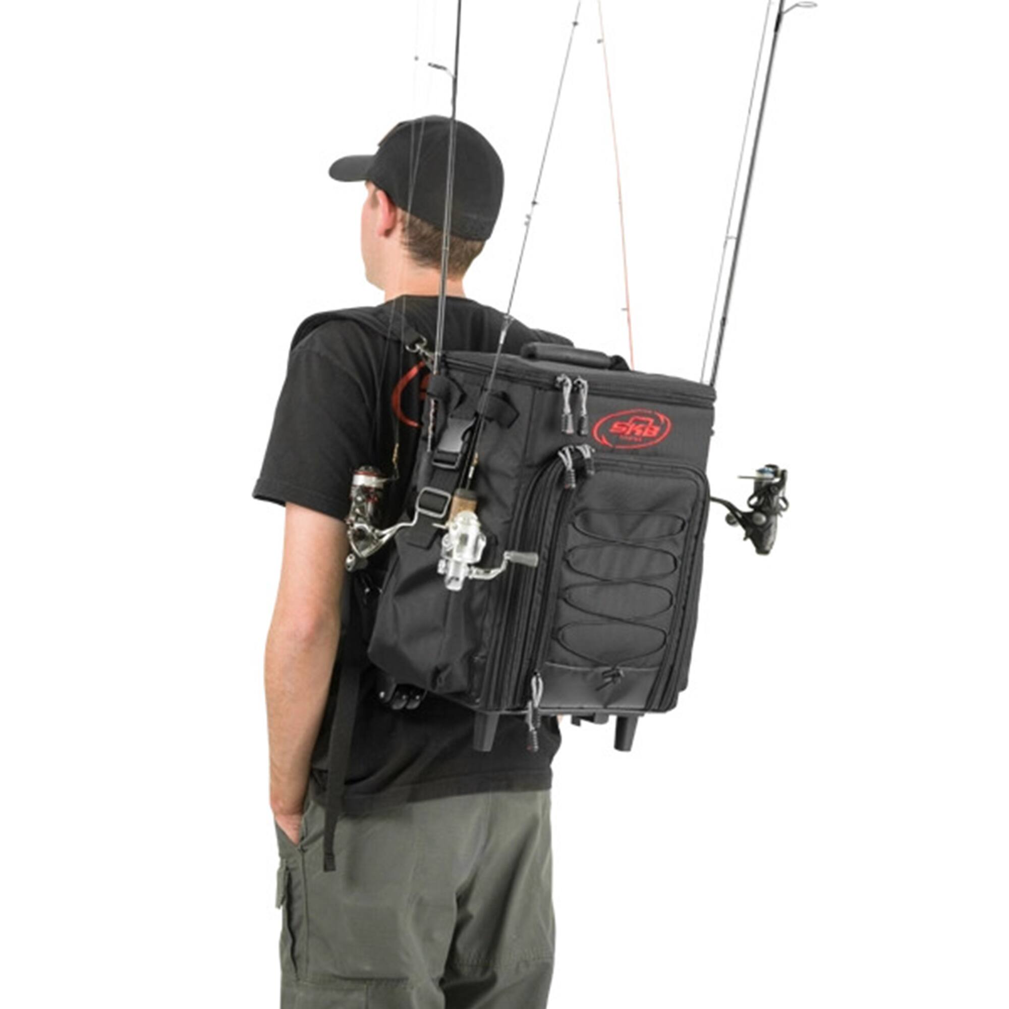 Alt View 8. SKB - SKB Tak-Pak Backpack with Wheels, Removable Straps, and Retractable Pull Handle - Black.