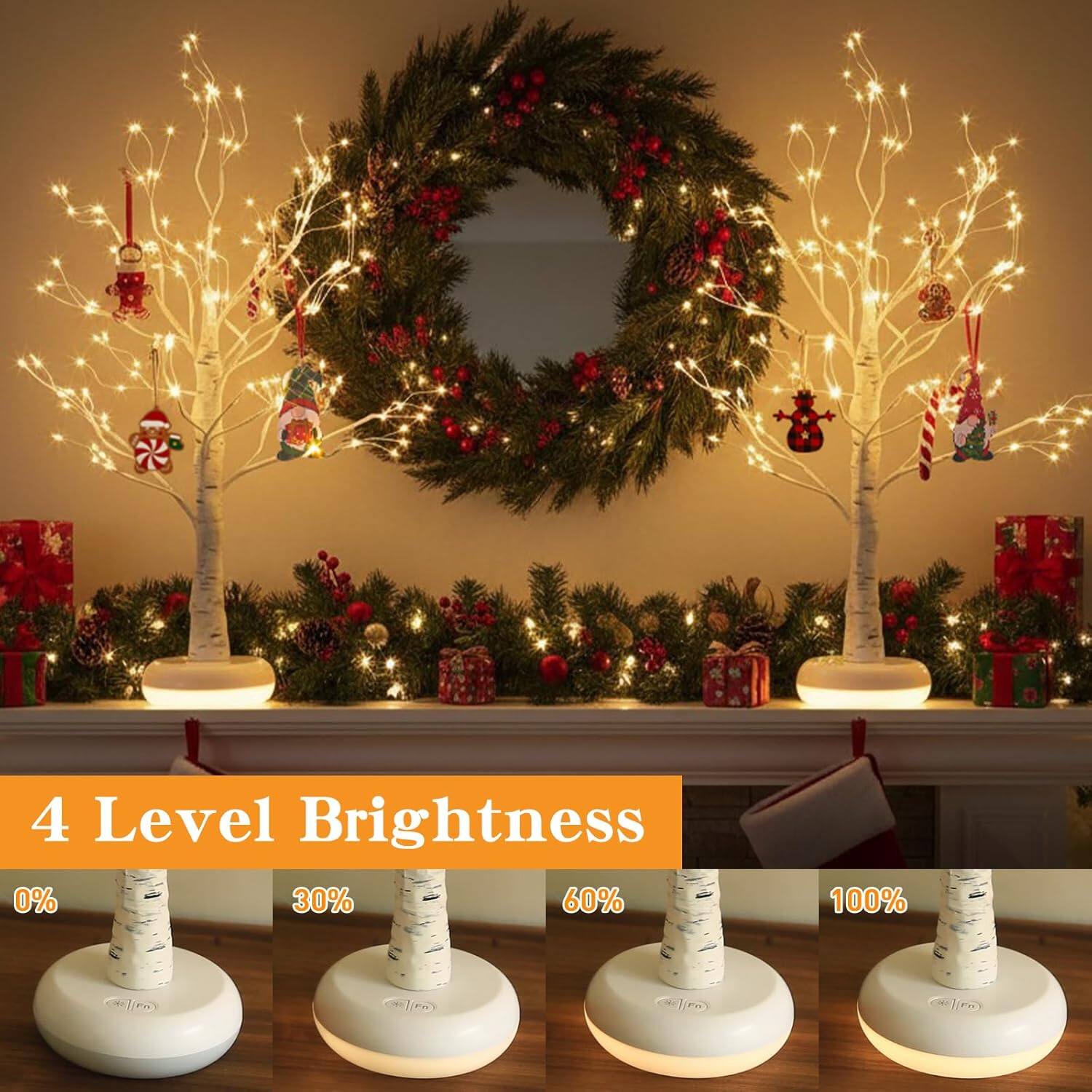 4 Level Brightness  
0% 30% 60% 100%