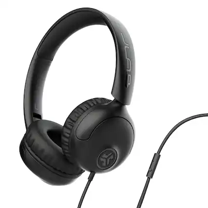 Front. JLab - Studio 2 Wired On-ear Headphones - Black.