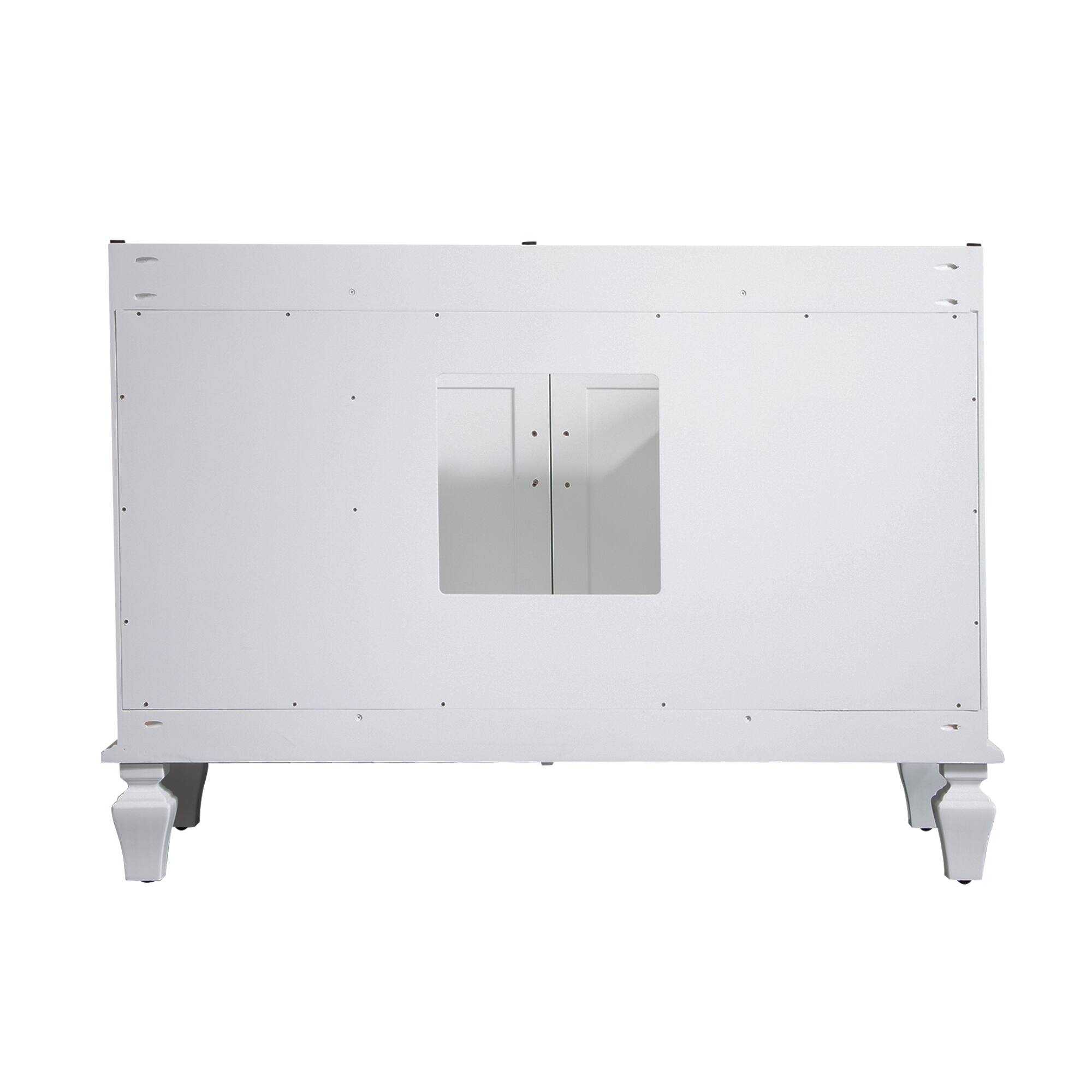 Alt View 7. WELLFOR - ARTWOOD 48 in. Solid Wood Bath Vanity with Quartz Top, Single Sink, Soft Close, Assembled - White.