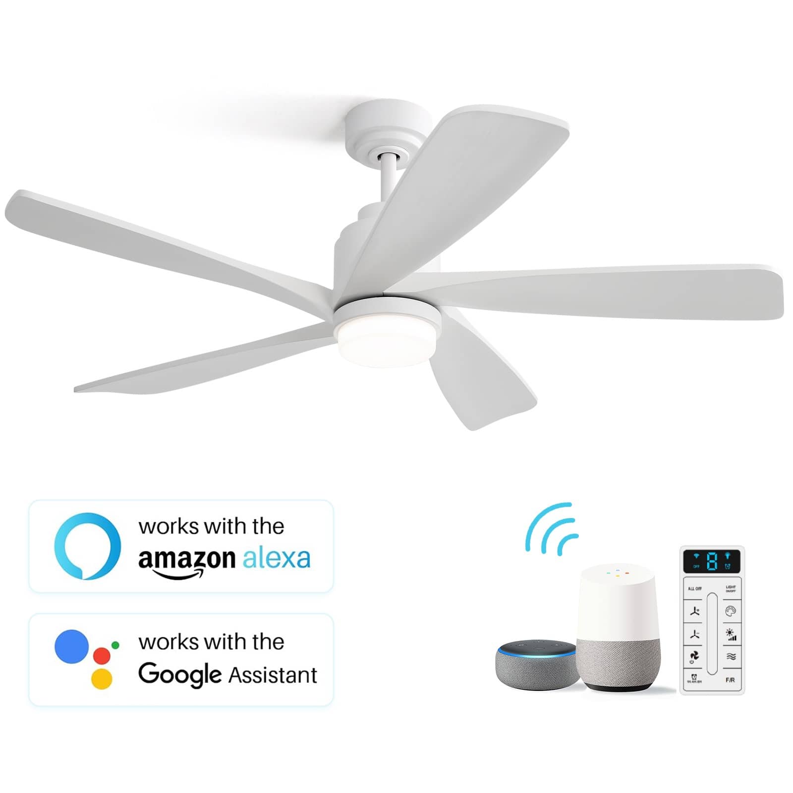 - Works with the Amazon Alexa
- Works with the Google Assistant