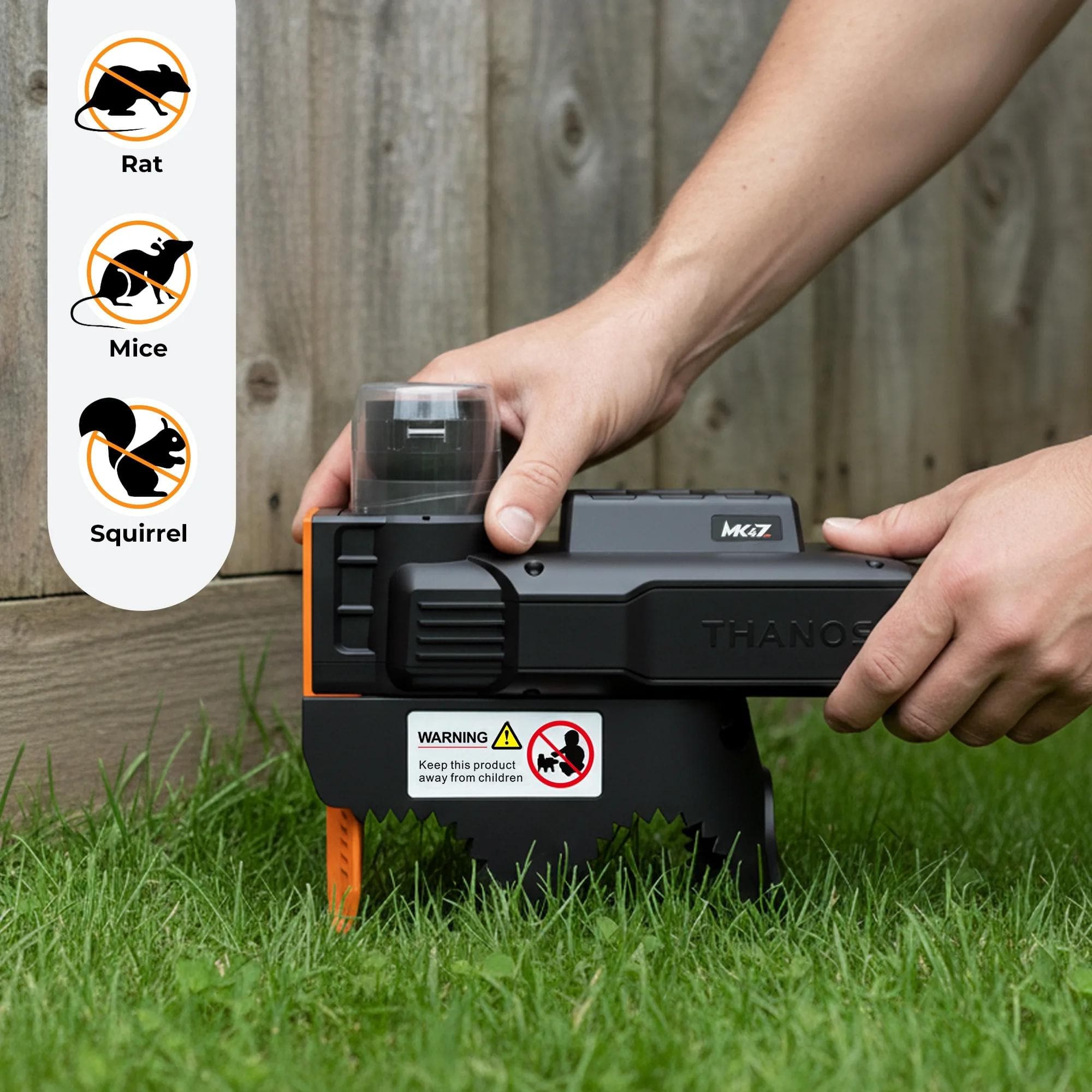 MK47 Reusable Battery Powered Rat Mouse Trap, Quick Kill Automatic