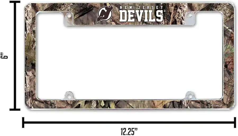 Rico Industries New Jersey Devils Chrome Metal License Plate Frame with ...