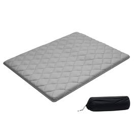 VEVOR - Japanese Tatami Mat, Queen Size Foldable Japanese Tatami Mattress, Futon Mattress with Storage Bag & Fastener - Gray