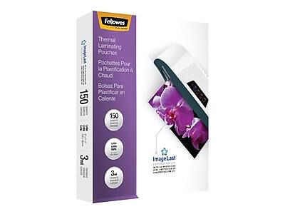 Fellowes Thermal Laminating Pouches  
Pochettes Pour la Plastification à Chaud  
Bolsas Para Plastificar en Caliente  

150  
3 DN  

Image Last!