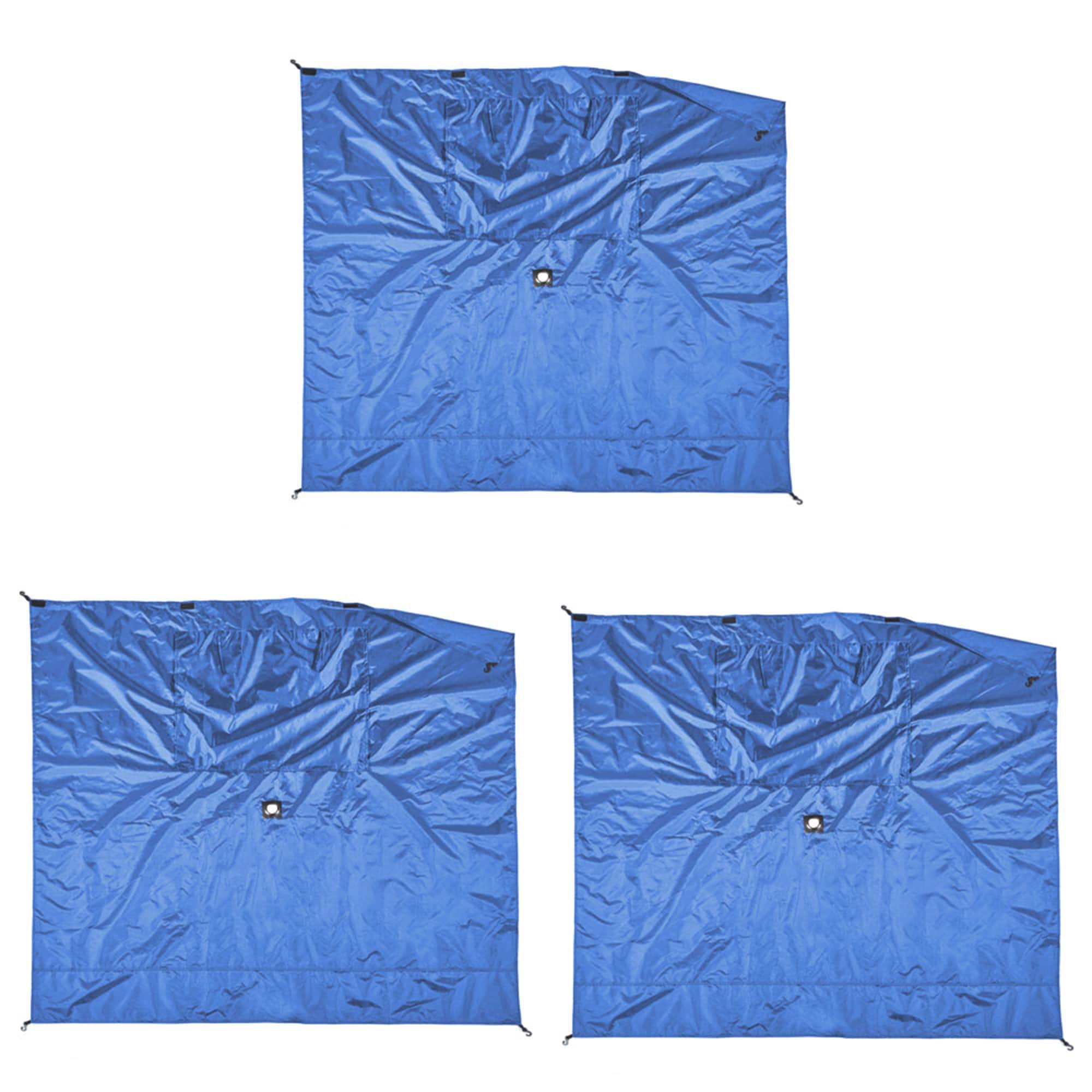 Front. Clam - Clam Quick-Set Screen Hub Tent Wind & Sun Panels, Accessory Only, Blue (3 Pack) - Blue.