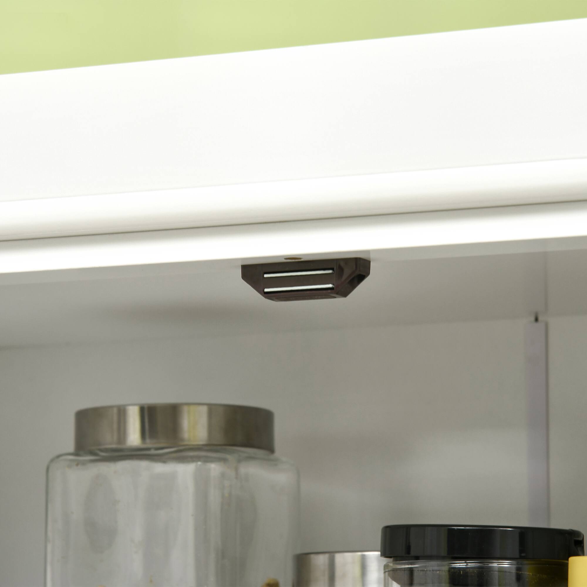 Alt View 8. Homcom - 72" Kitchen Pantry Storage Cabinet, Traditional Freestanding Cupboard with 4 Doors and 2 Adjustable Shelves - White.