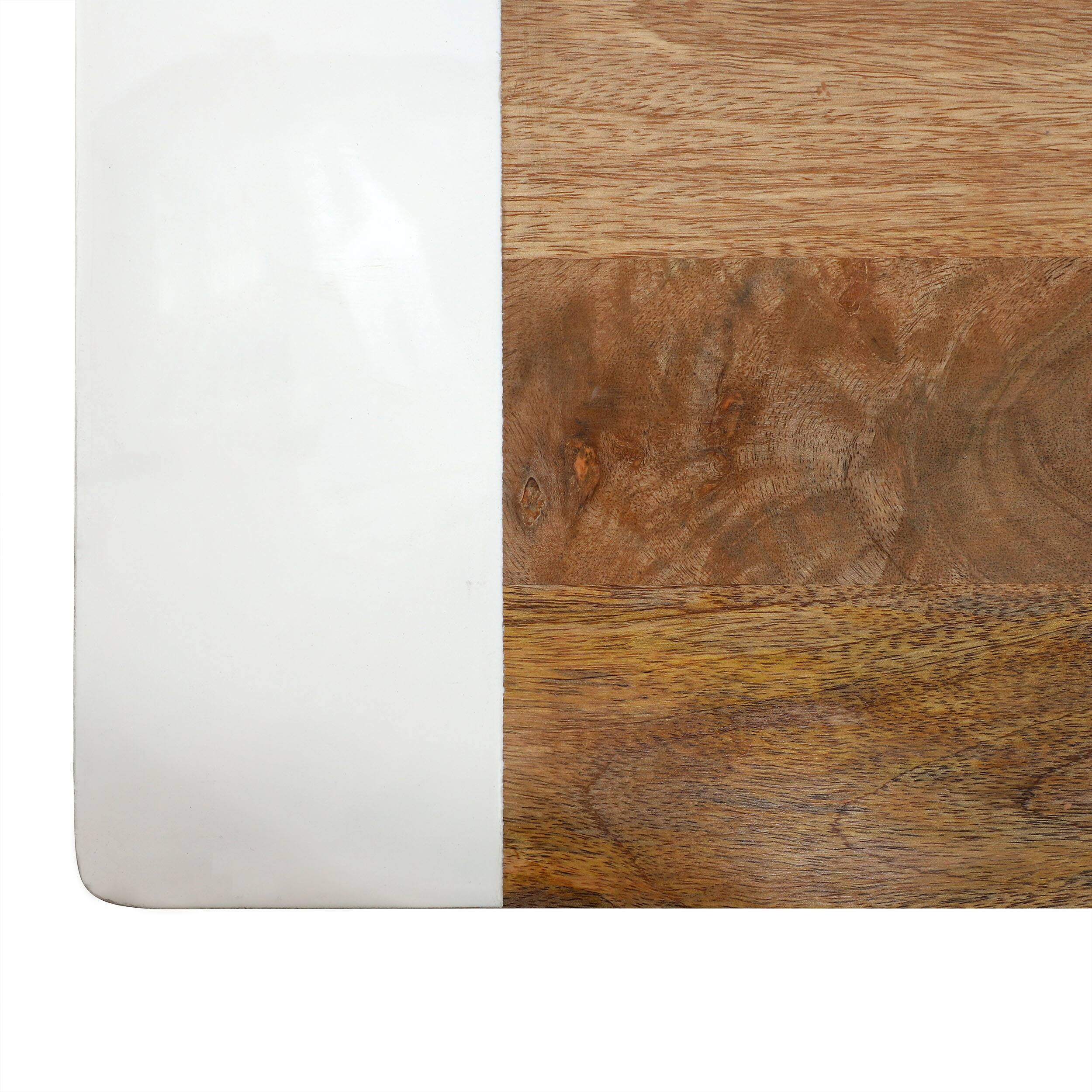 Alt View 4. Gibson - Gibson Home 16 Inch Duo Tone Rectangular Wood Serving Platter - Brown.