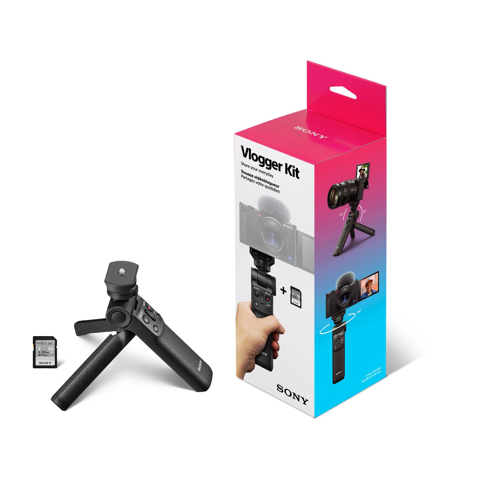 Sony ZV 1F White Vlog Camera and Vlogger Accessory Kit Bundle