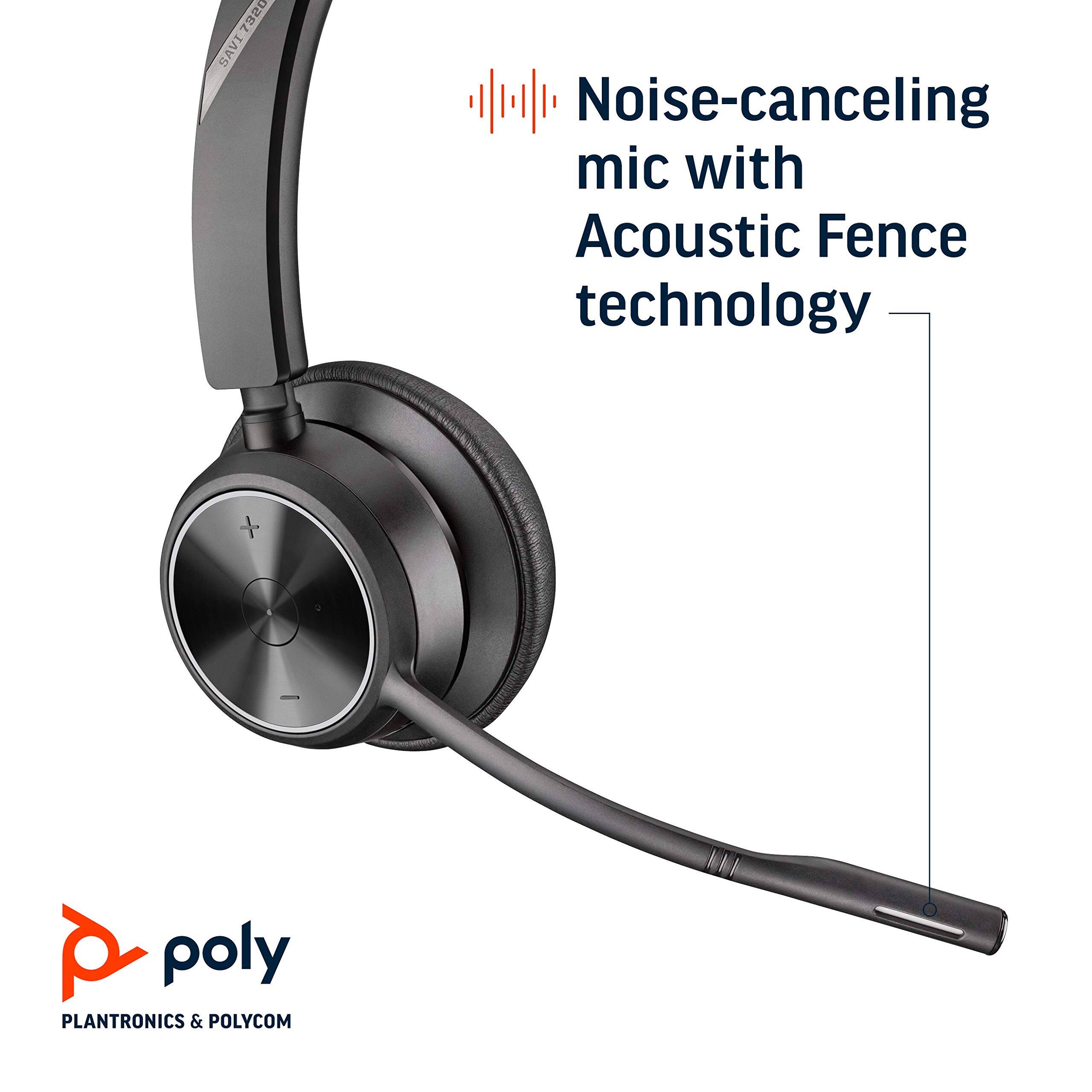 7320 SAVI  
Noise-canceling mic with Acoustic Fence technology  
poly  
PLANTRONICS & POLYCOM