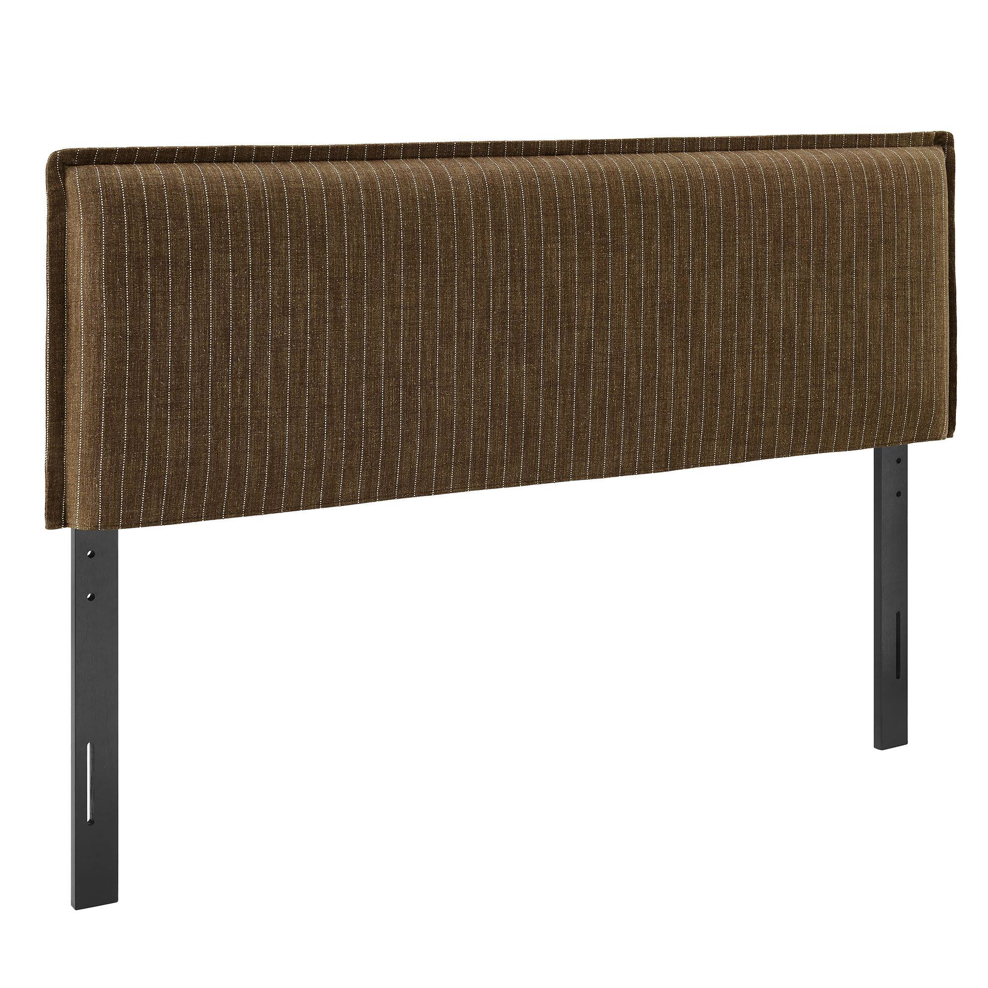 Angle. Modway - Camille Striped Linen Blend Headboard by Modway - Earth Stripe.