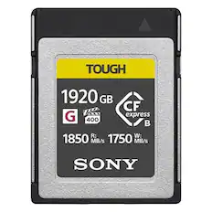TOUGH 1920 GB CF express 400
R: 1850 MB/s
W: 1750 MB/s
SONY