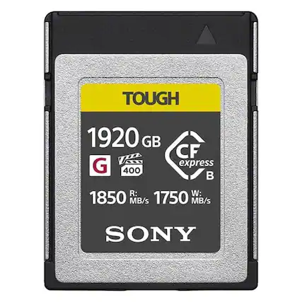 TOUGH 1920 GB CF express 400
R: 1850 MB/s
W: 1750 MB/s
SONY