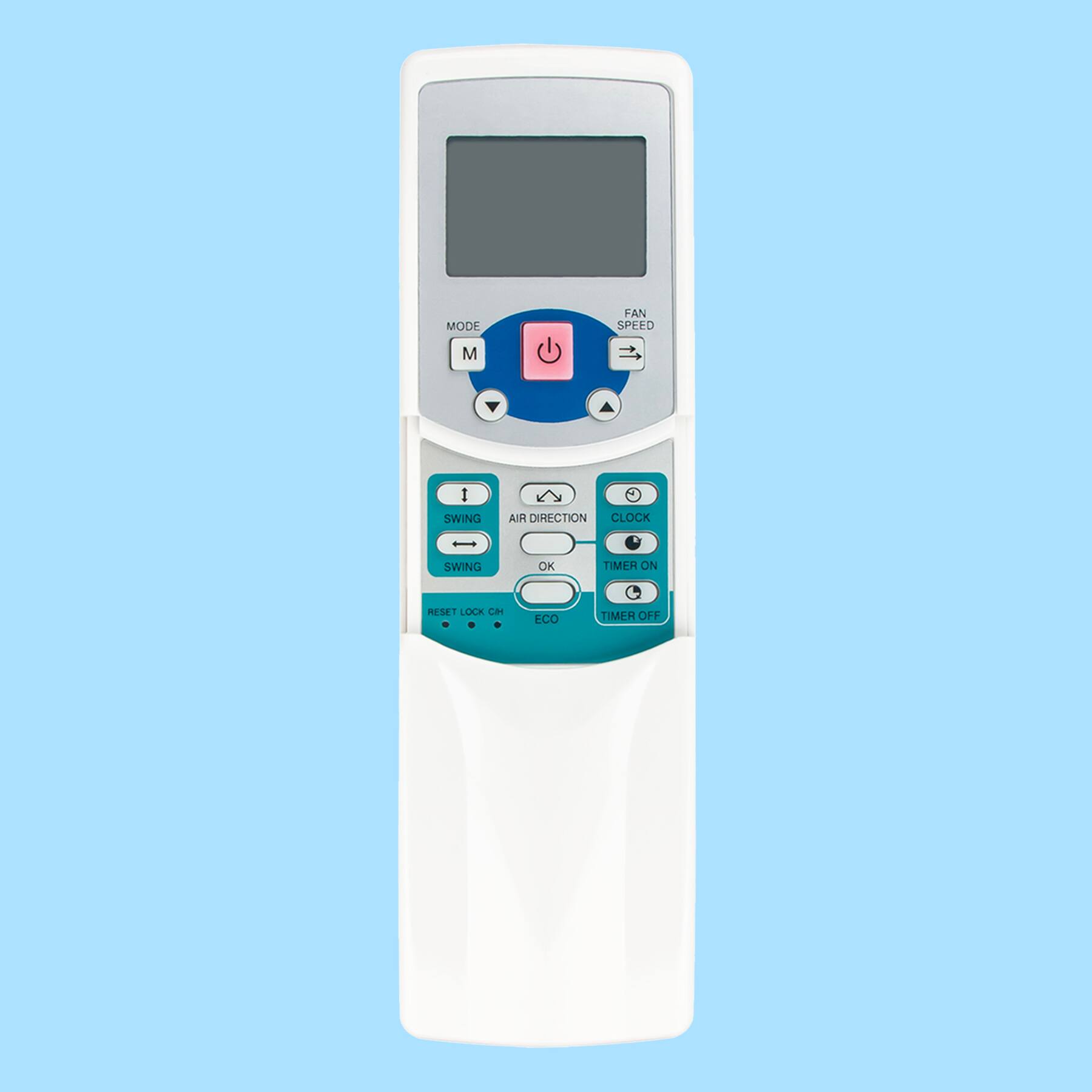 MODE FAN SPEED M I SWING AIR DIRECTION CLOCK SWING K TIMER ON RESET LOCK ECO TIMER OFF