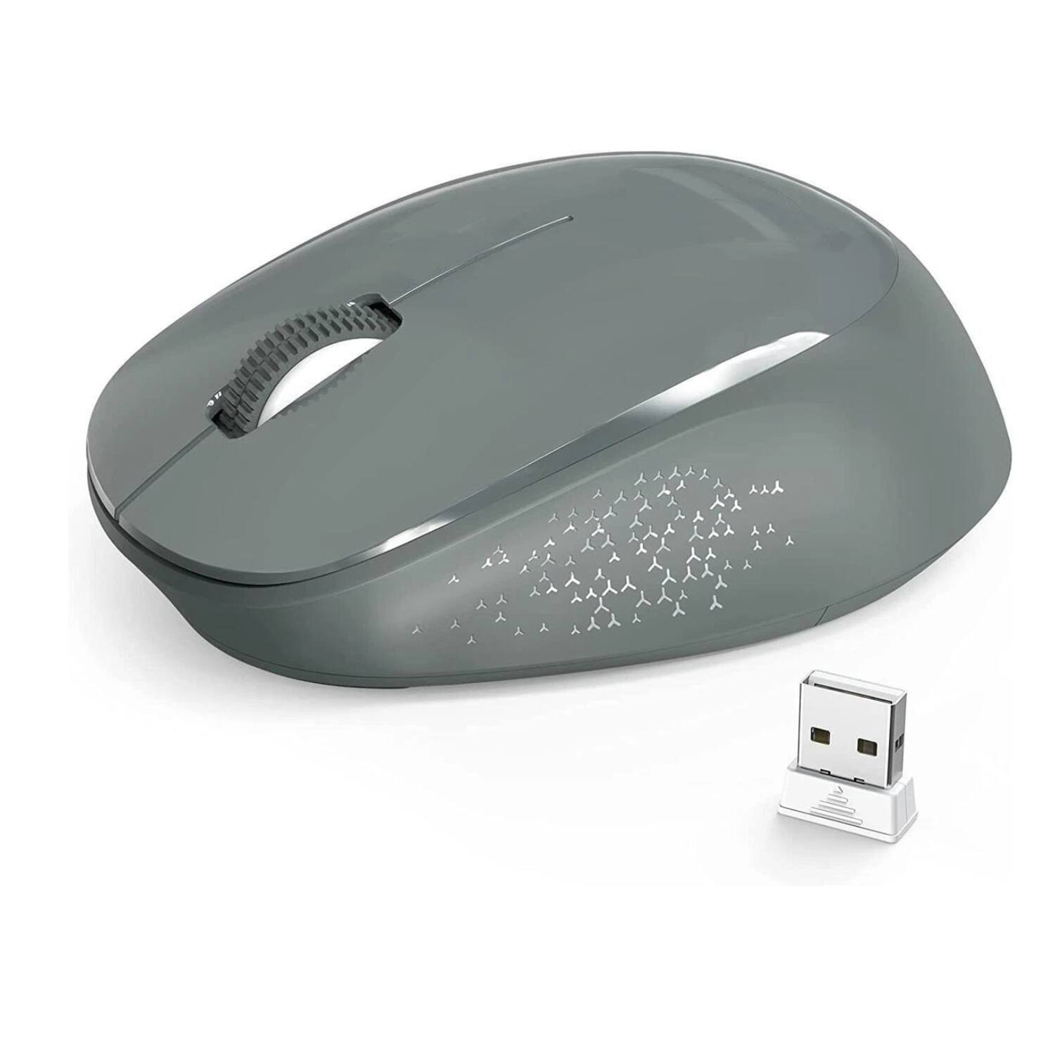 Stock Preferred - Portable 2.4GHz Wireless Silent Mouse – Dark Grey - Wireless - Dark Gray