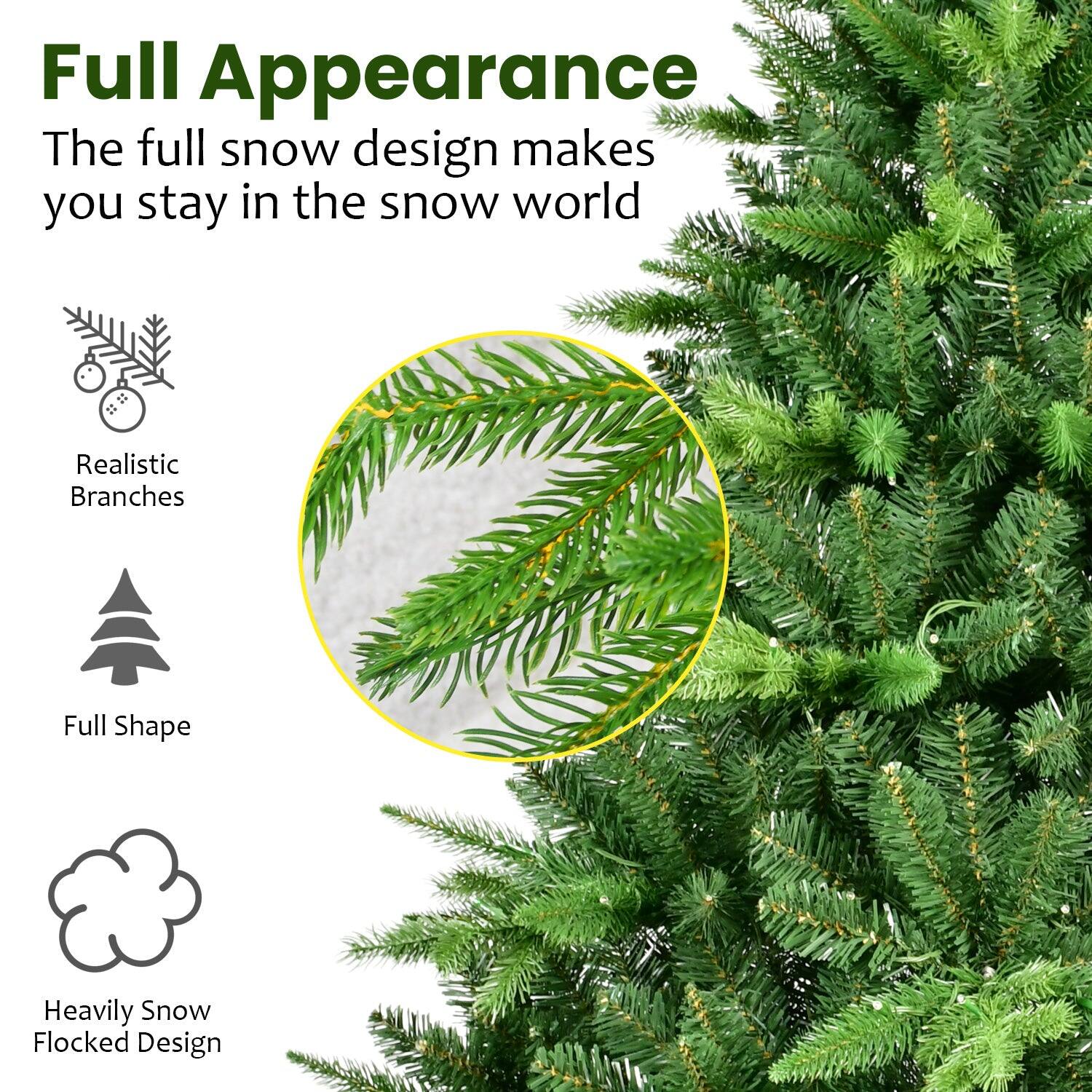 Full Appearance  
The full snow design makes you stay in the snow world  

- Realistic Branches  
- Full Shape  
- Heavily Snow Flocked Design