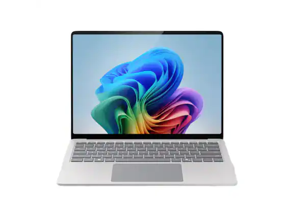 Front. Microsoft - surface 13.8" copilot+ laptop 7th edition - 13.8" pixelsense flow disp - Black.