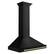 Angle. ZLINE - 36 in. Autograph Edition Black Stainless Steel Wall Mount Range Hood With Champagne Bronze Handle (BSKB4Z-36-CB) - Black stainless steel.