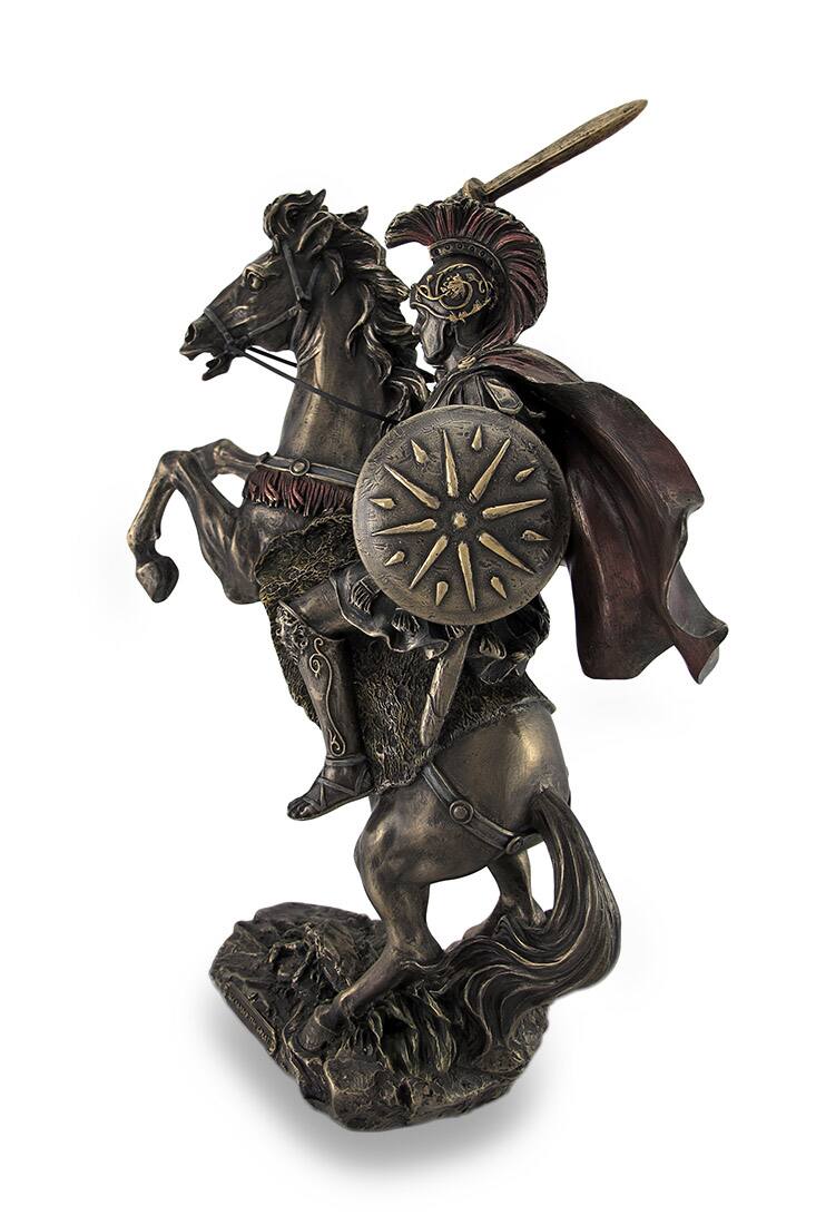 Alt View 1. Veronese Design - Alexander the Great Riding Bucephalus Bronzed Sculptural Statue - Bronze.