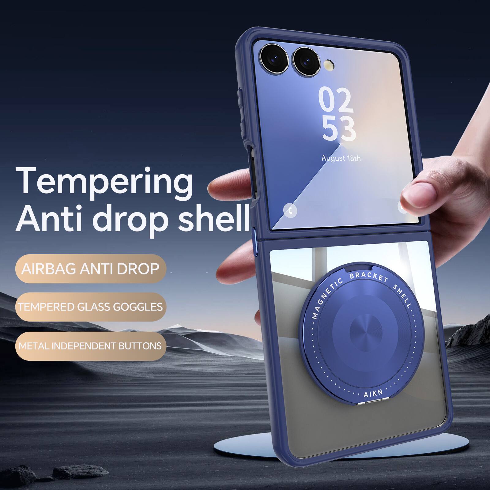 Tempering Anti drop shell  
AIRBAG ANTI DROP  
TEMPERED GLASS GOGGLES  
METAL INDEPENDENT BUTTONS  
02 53 August 18th  
BRACKET MAGNETIC SHELL  
AIKN