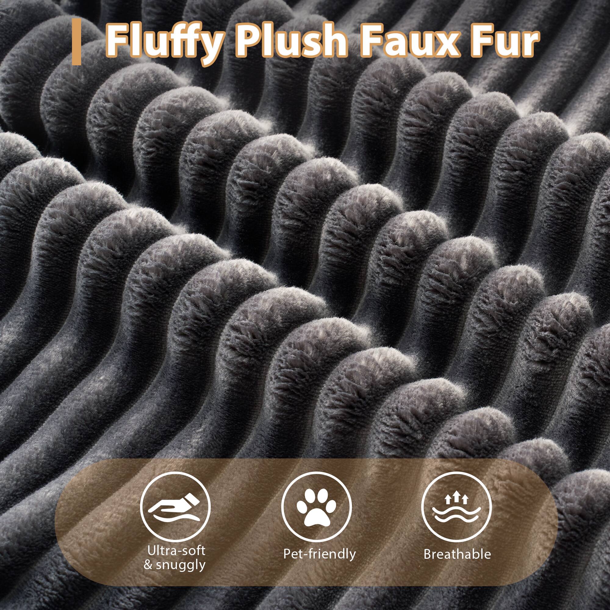 Fluffy Plush Faux Fur

- Ultra-soft & snuggly
- Pet-friendly
- Breathable