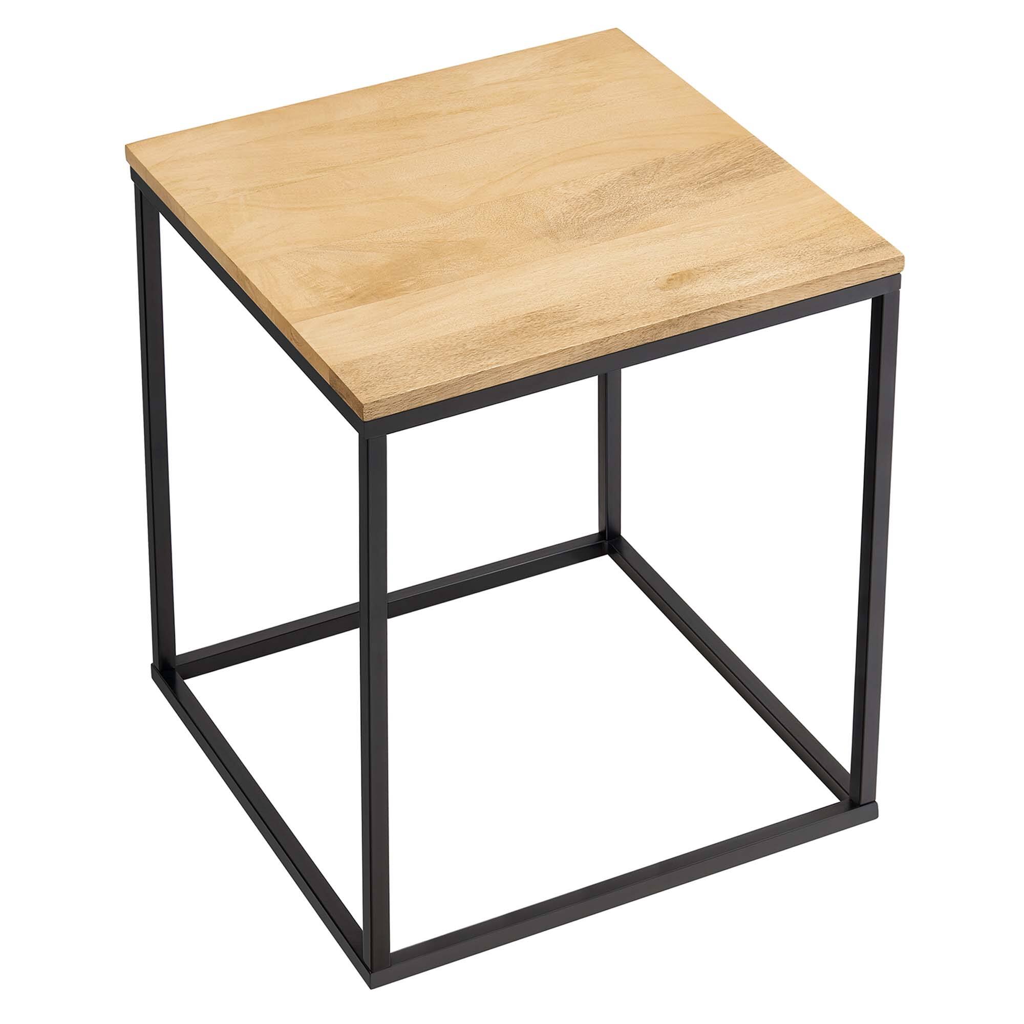 Alt View 2. Modway - Zora Square Wood and Metal Side Table by Modway - Oak.