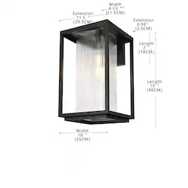 Elegant Lighting - Ludlow 10 Inch Outdoor Wall Sconce In - Black