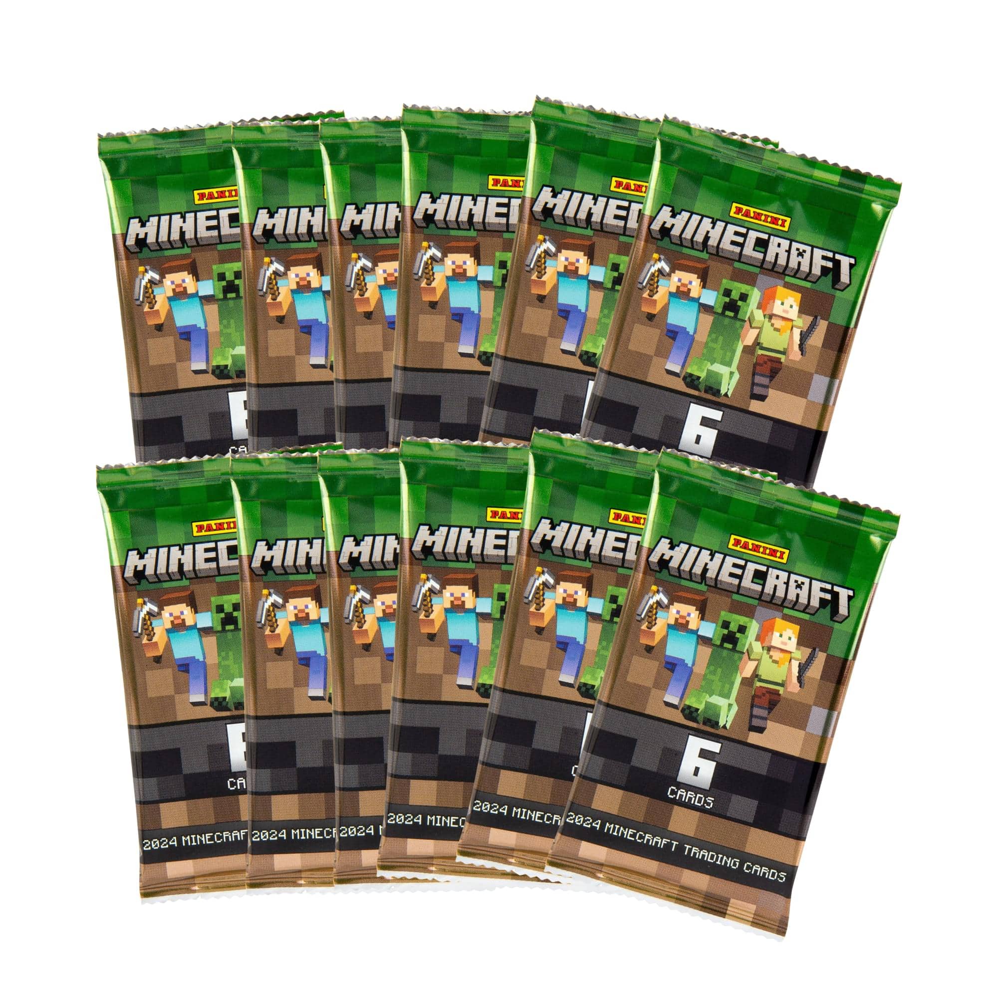Minecraft 2024 Panini Mega Box | 12 Packs Multi Colored SP