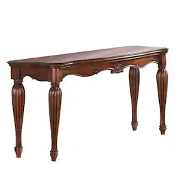 Manhattan Lane - Wooden Sofa Table with Carved Details - Brown