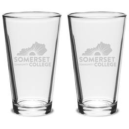 Jardine - Somerset Community College 16oz. 2-Piece Classic Pub Glass Set - Multicolor