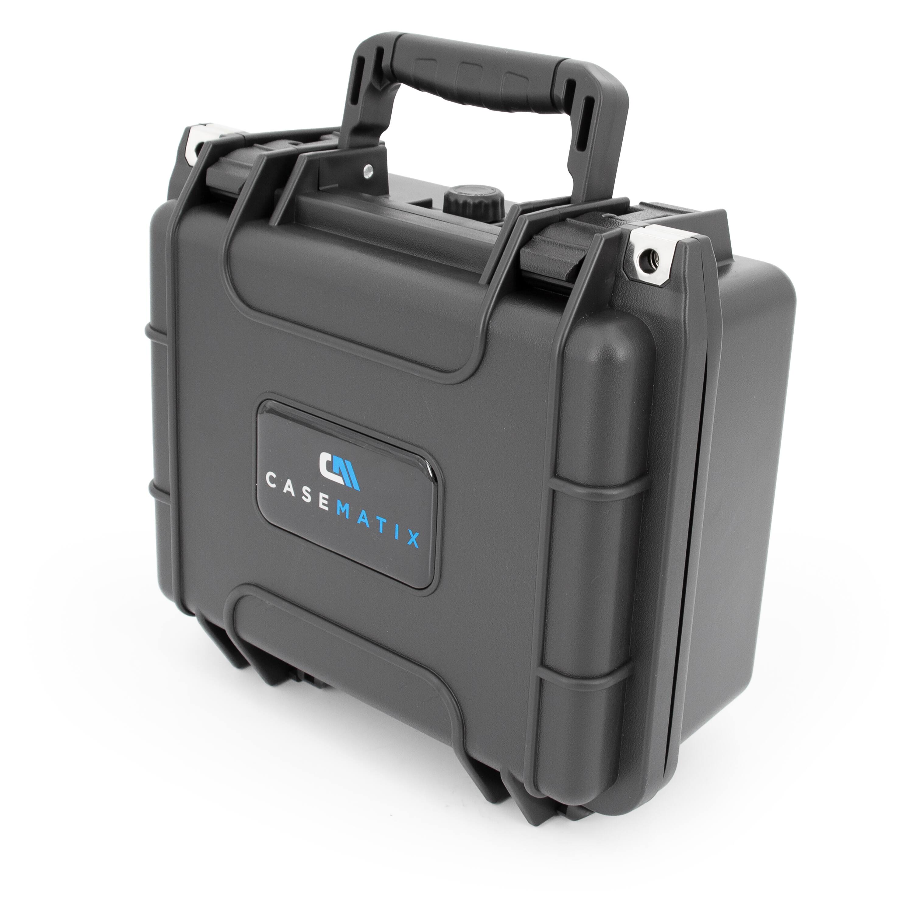 Alt View 4. CASEMATIX - Waterproof Hard Shell Travel Case for Apple Mac mini M4 Desktop & Intel NUC Mini PC w/ Foam, Padlock Rings – Case Only - Black.