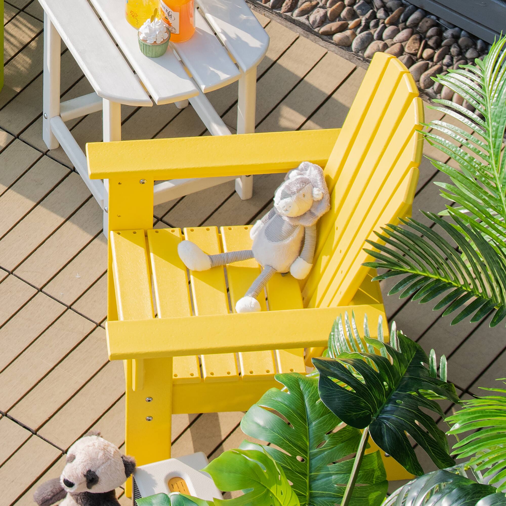 Alt View 2. Costway - Costway Patio Kids' Adirondack Chair Seat Weather Resistant for Ages 3-8 - Yellow.