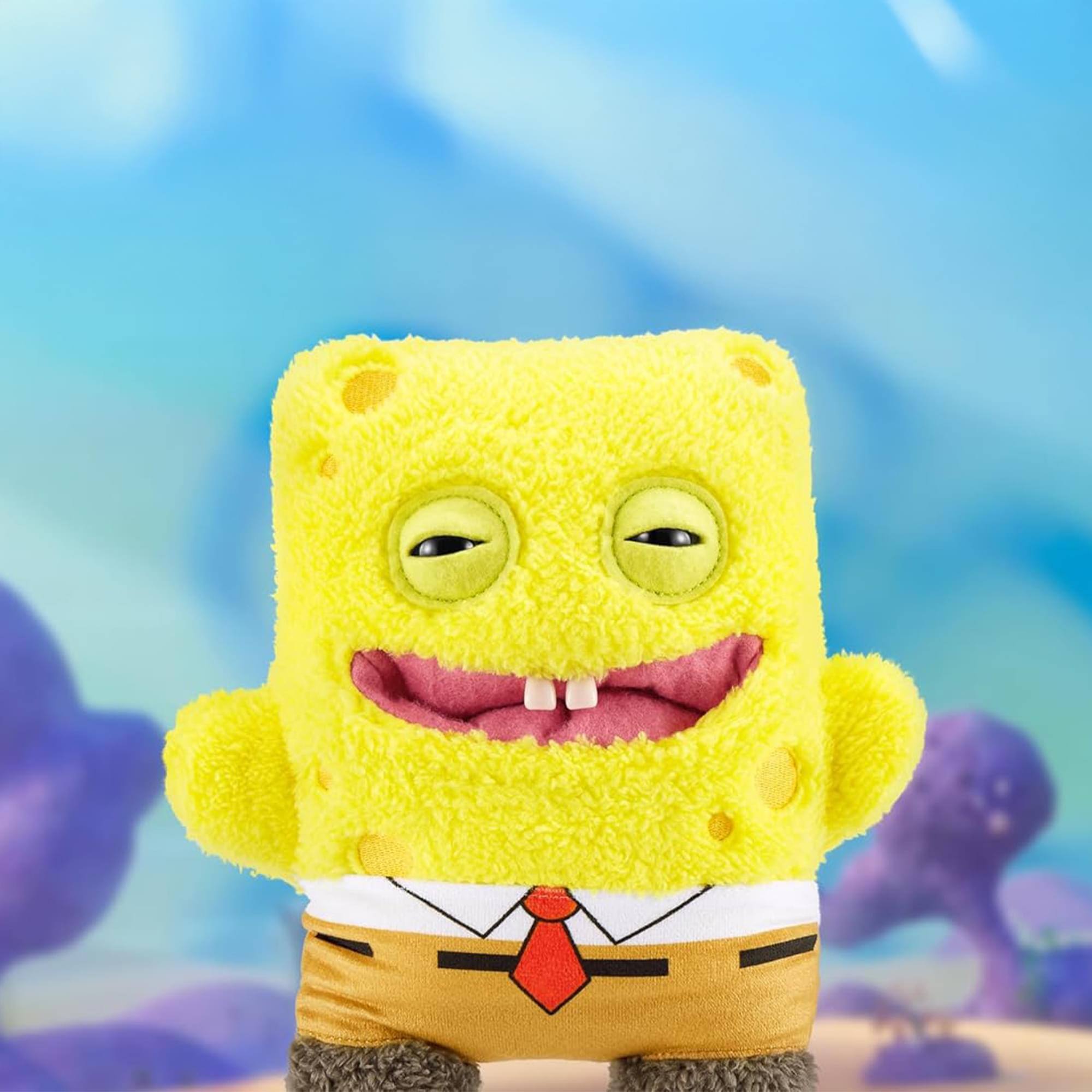Alt View 3. ZURU - SpongeBob SquarePants x Fuggler 9 Inch Collector Plush | Spongebob - Yellow.
