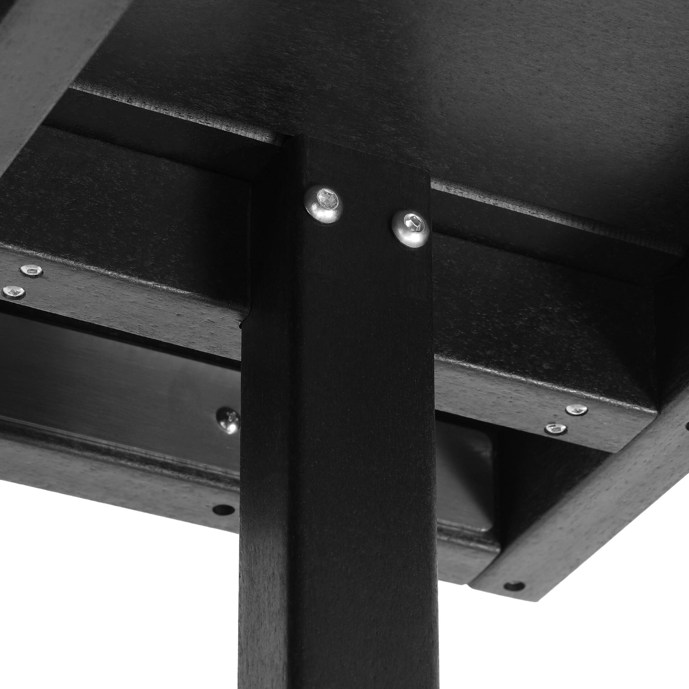 Alt View 6. WestinTrends - WestinTrends Ashore Outdoor HDPE 36" Square Patio Dining Table with Umbrella Hole - Black.