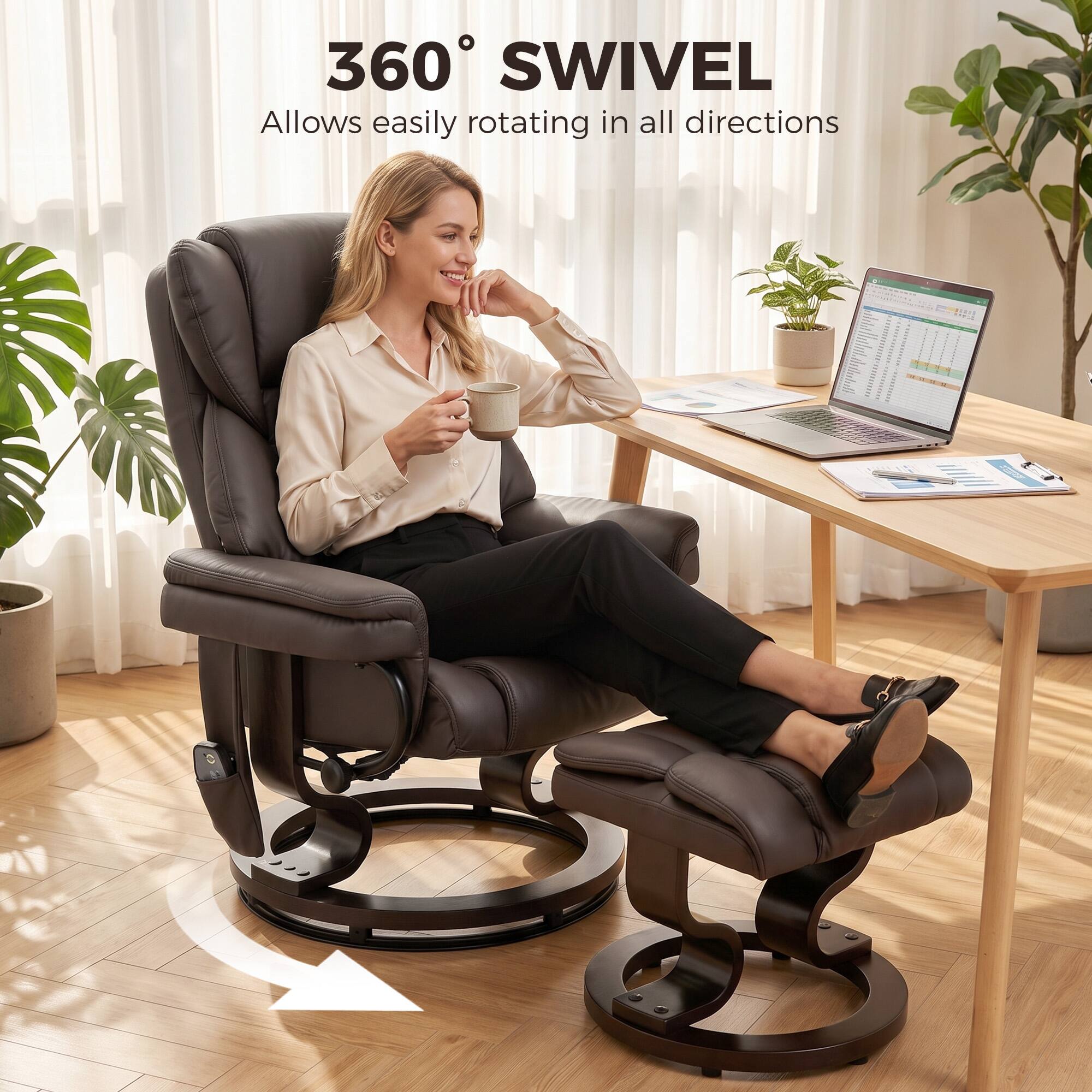 360° SWIVEL  
Allows easily rotating in all directions