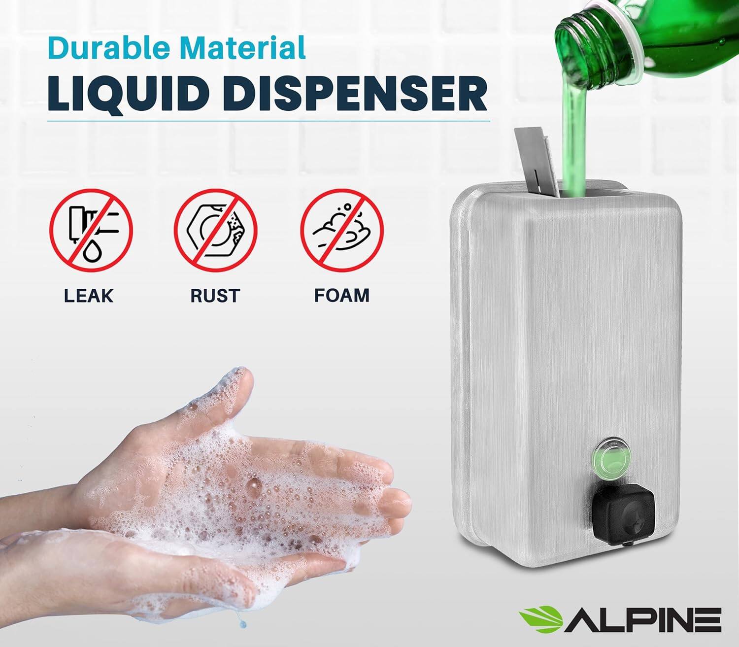 Durable Material LIQUID DISPENSER LEAK RUST FOAM ALPINE