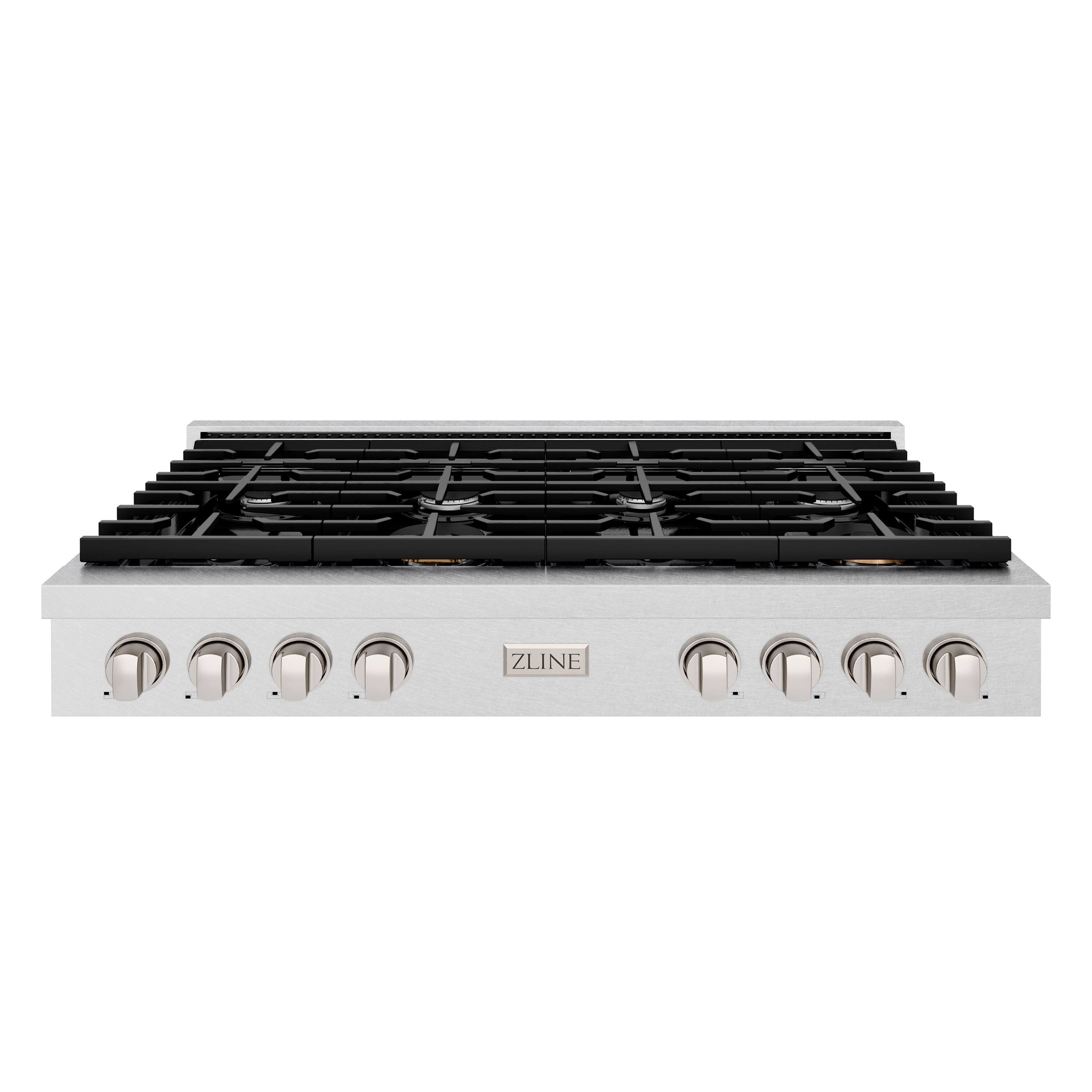 ZLINE - 48 in. Paramount Gas Rangetop with 8 Burners (SRTS-48) - Stainless Steel