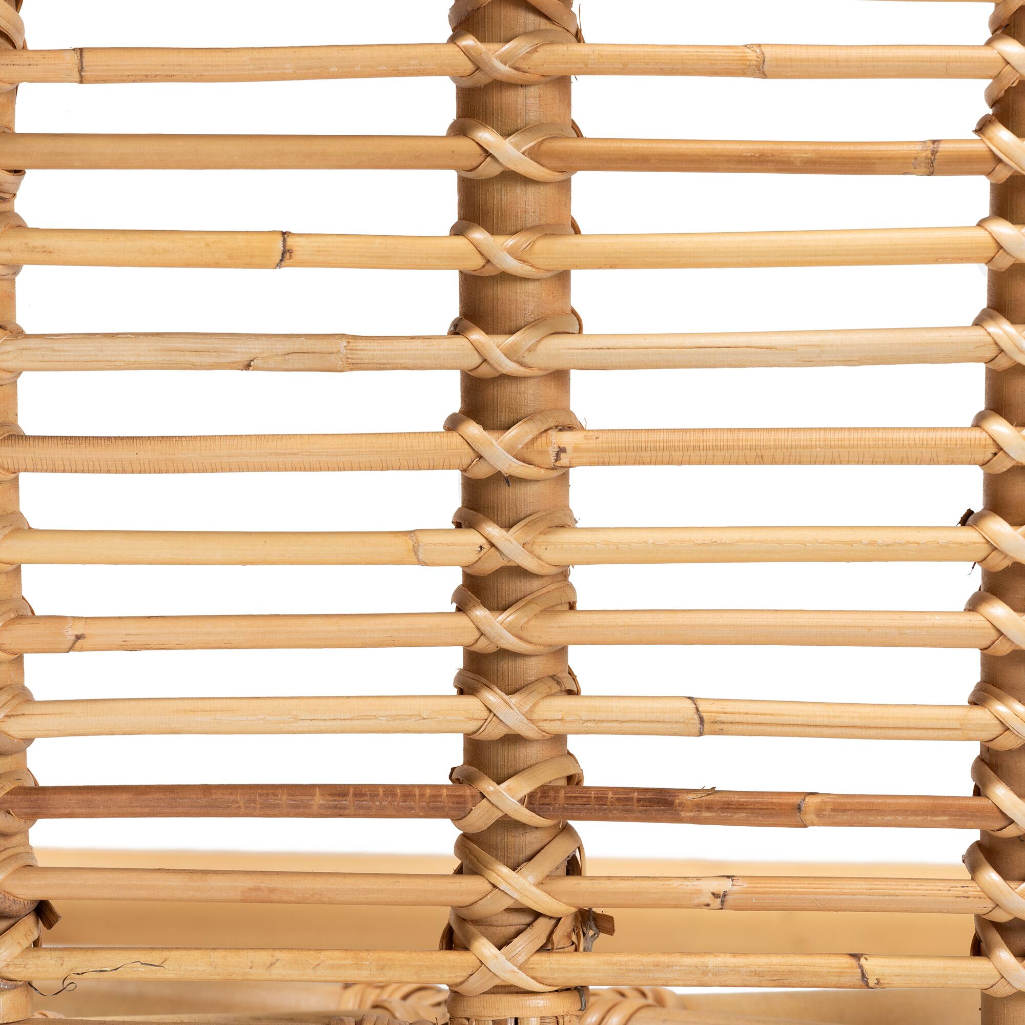 Alt View 2. bali & pari - Elgon Modern Bohemian Natural Rattan Counter Stool - Natural Brown.