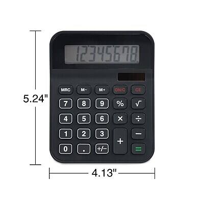 12345678  
5.24"  
MRC M- M+ ON/C CE  
7 8 9 % √  
4 5 6 x ÷  
1 2 3 + -  
0 . +/- =  
4.13"