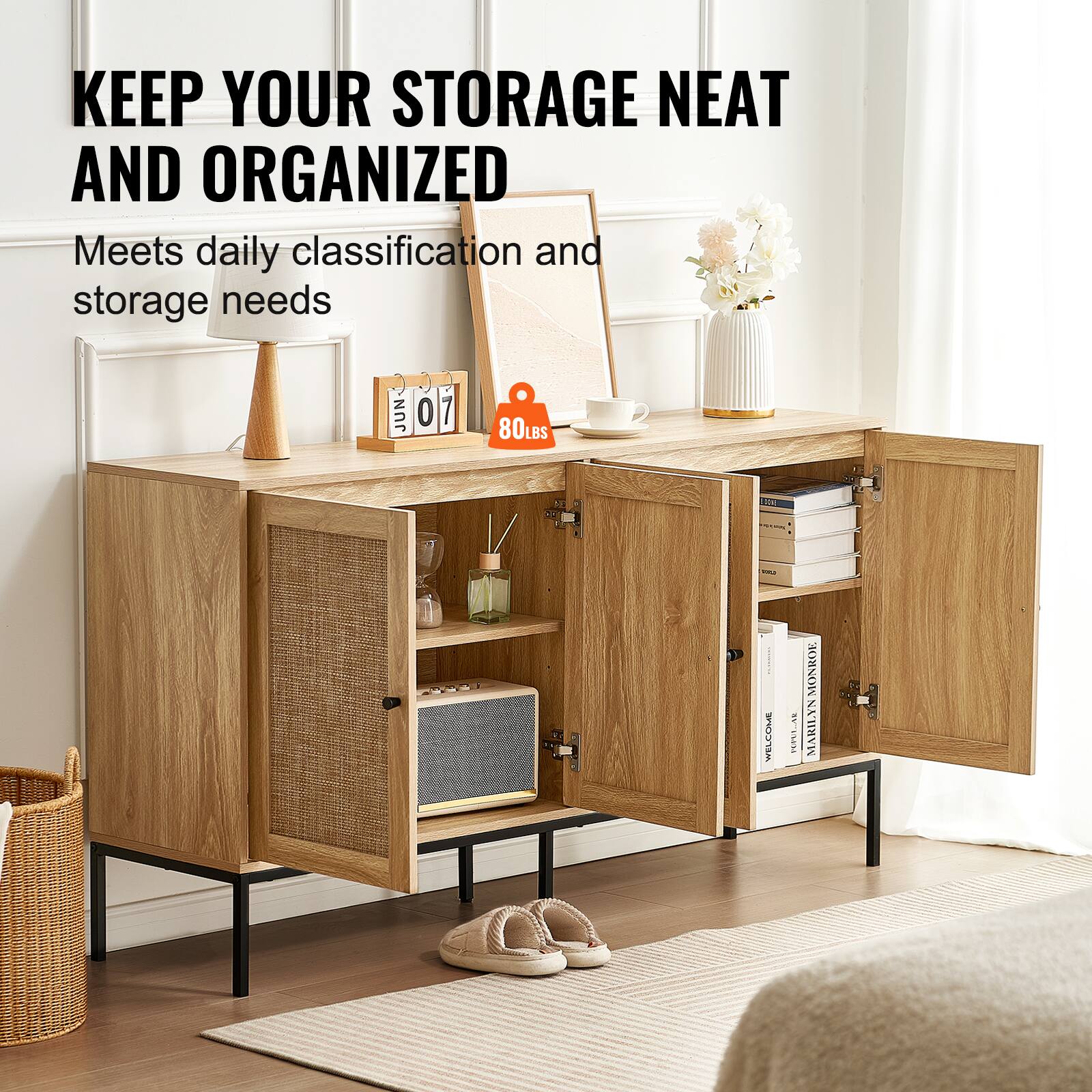 KEEP YOUR STORAGE NEAT AND ORGANIZED

Meets daily classification and storage needs

JUN 07

80LBS

WELCOME

MONROE MARILYN