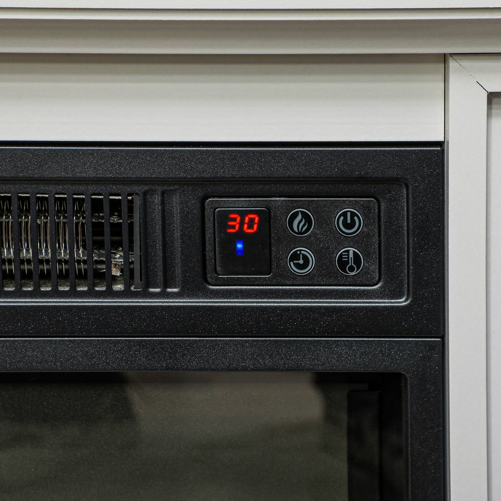 Alt View 5. Homcom - 26" Electric Fireplace with Mantel Surround, 1400W Replaceable Fireplace Insert Heater with Realistic Log.