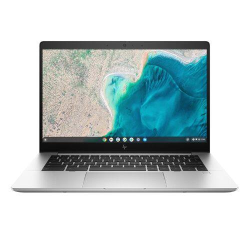 Front. HP - Elite c640 14" FHD IPS Touchscreen Intel Core i5-1245U 1.2 GHz 16GB DDR4 256GB SSD Intel Iris Xe ChromeOS Laptop - Silver.