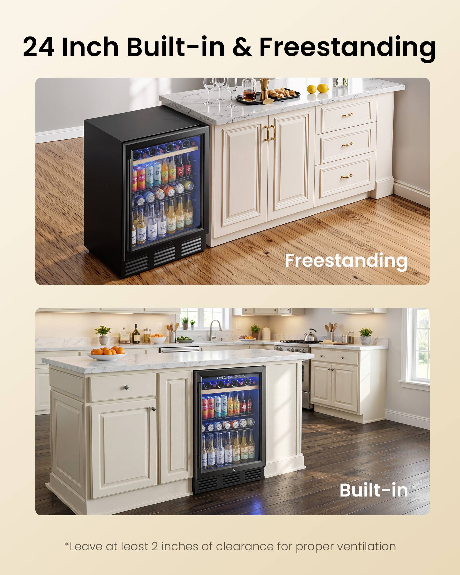 24 Inch Built-in & Freestanding

Freestanding

Built-in

*Leave at least 2 inches of clearance for proper ventilation