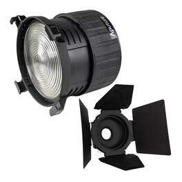 F10 Fresnel and Aputure F10 Barndoors for LS 600d Fresnel Attachment