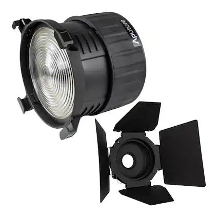 Front. Aputure - Aputure F10 Fresnel and Aputure F10 Barndoors for LS 600d Fresnel Attachment.