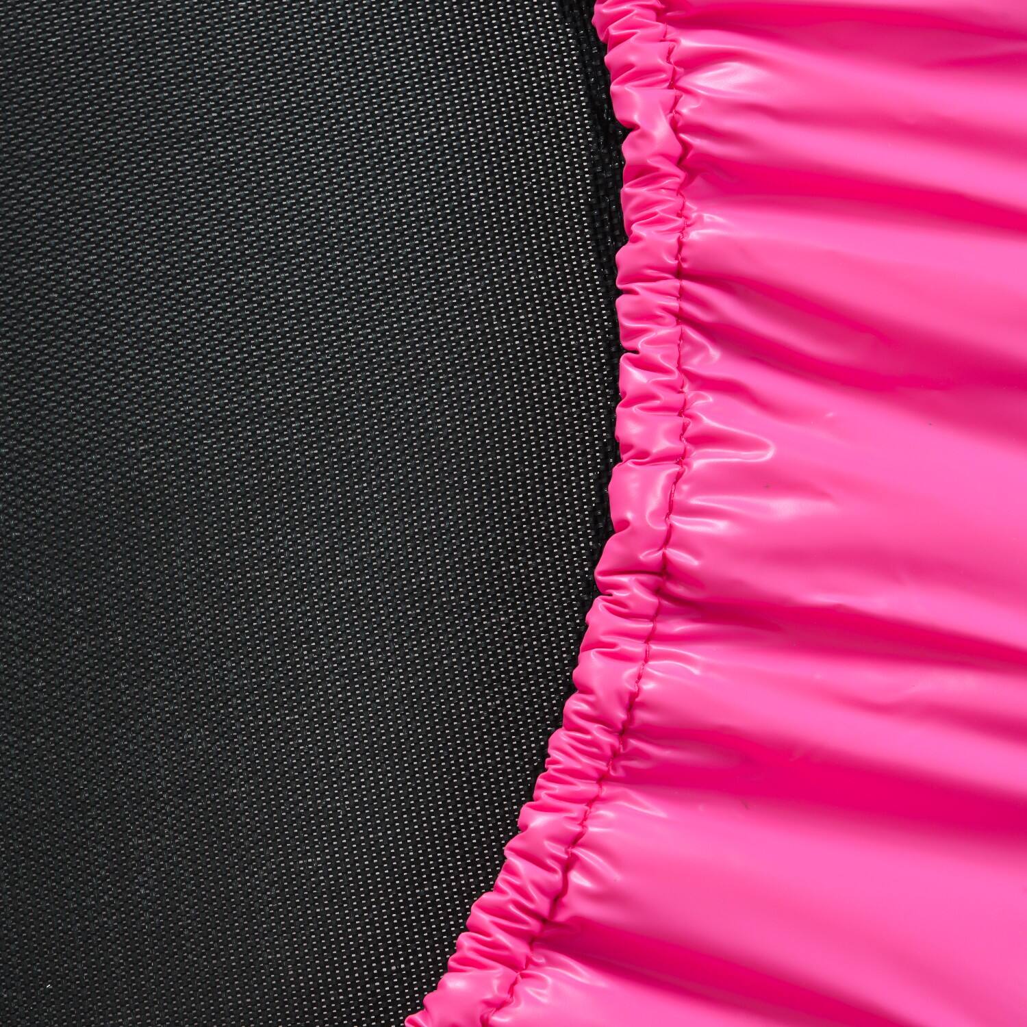 Alt View 3. Ecooso - 36" Mini Trampoline with Handle, 6-Leg Stable Frame, Spring Bounce, 220 lb Capacity, Indoor/Outdoor - Pink.