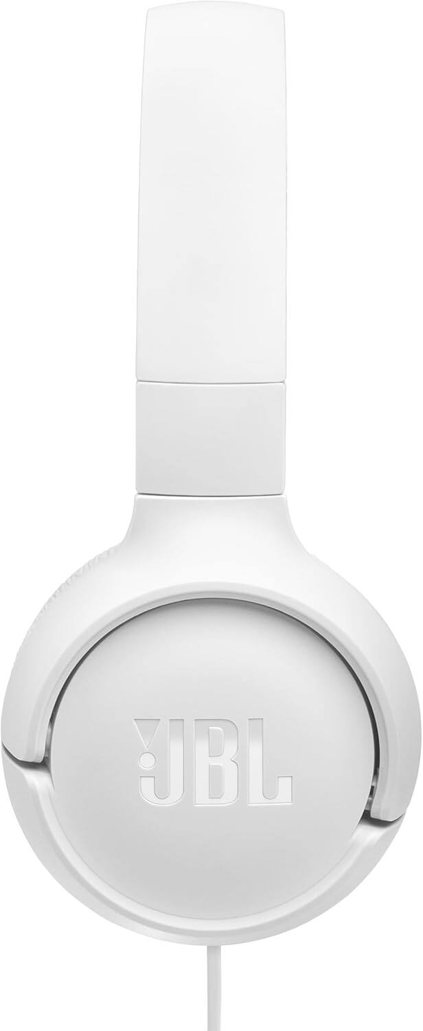 Angle. JBL - JBL Tune 520C USB-C Wired On-Ear Headphones - White - White.