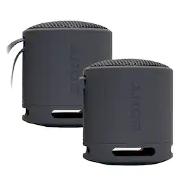 2x Sony XB100 Portable Waterproof Bluetooth Speaker Dual Pack - Black